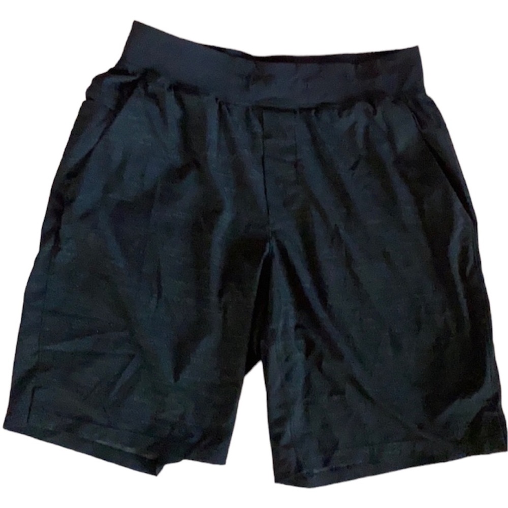 Men’s medium black Lululemon 9” The Big shorts. Great shape, like new.